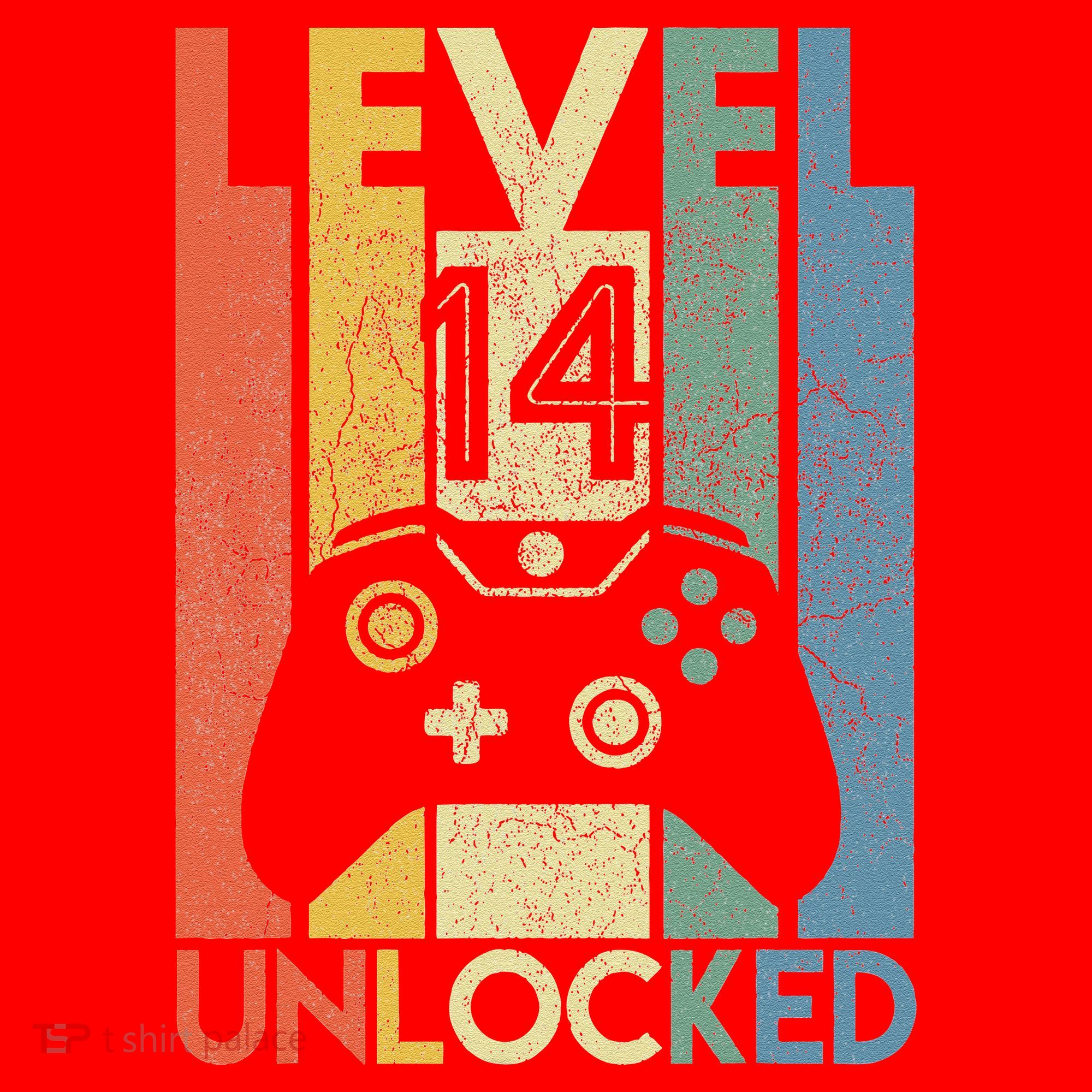Level 14 Unlocked Funny Video Gamer 14th Birthday Gift Santa Hat