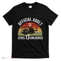 Level 13 Unlocked Adult 13th Jewish Bar Mitzvah Boy T-Shirt thumb 0