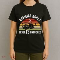 Level 13 Unlocked Adult 13th Jewish Bar Mitzvah Boy T-Shirt thumb 4