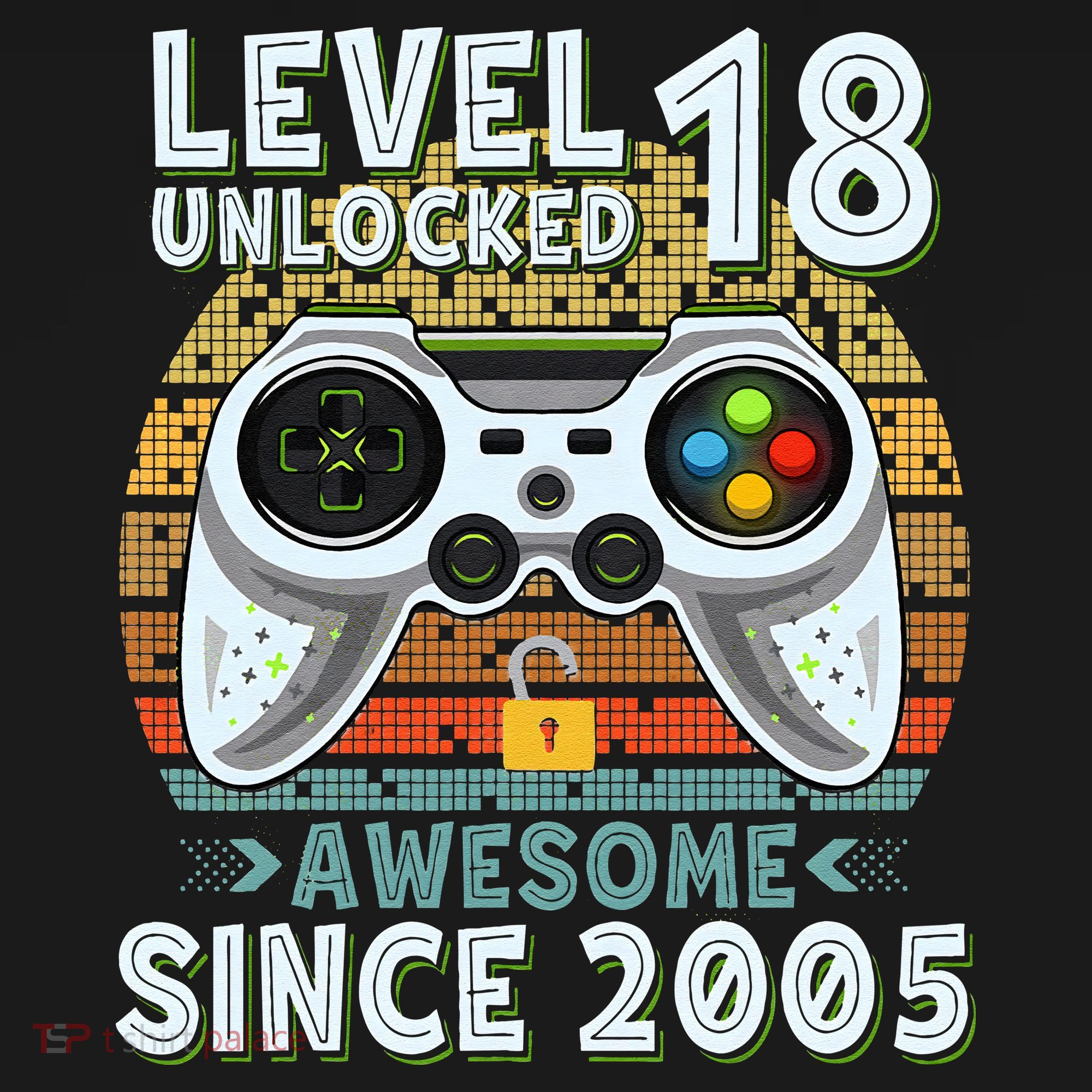 Level 18 Unlocked Awesome 2005 Funny Gamer 18th Birthday Women's Hoodie