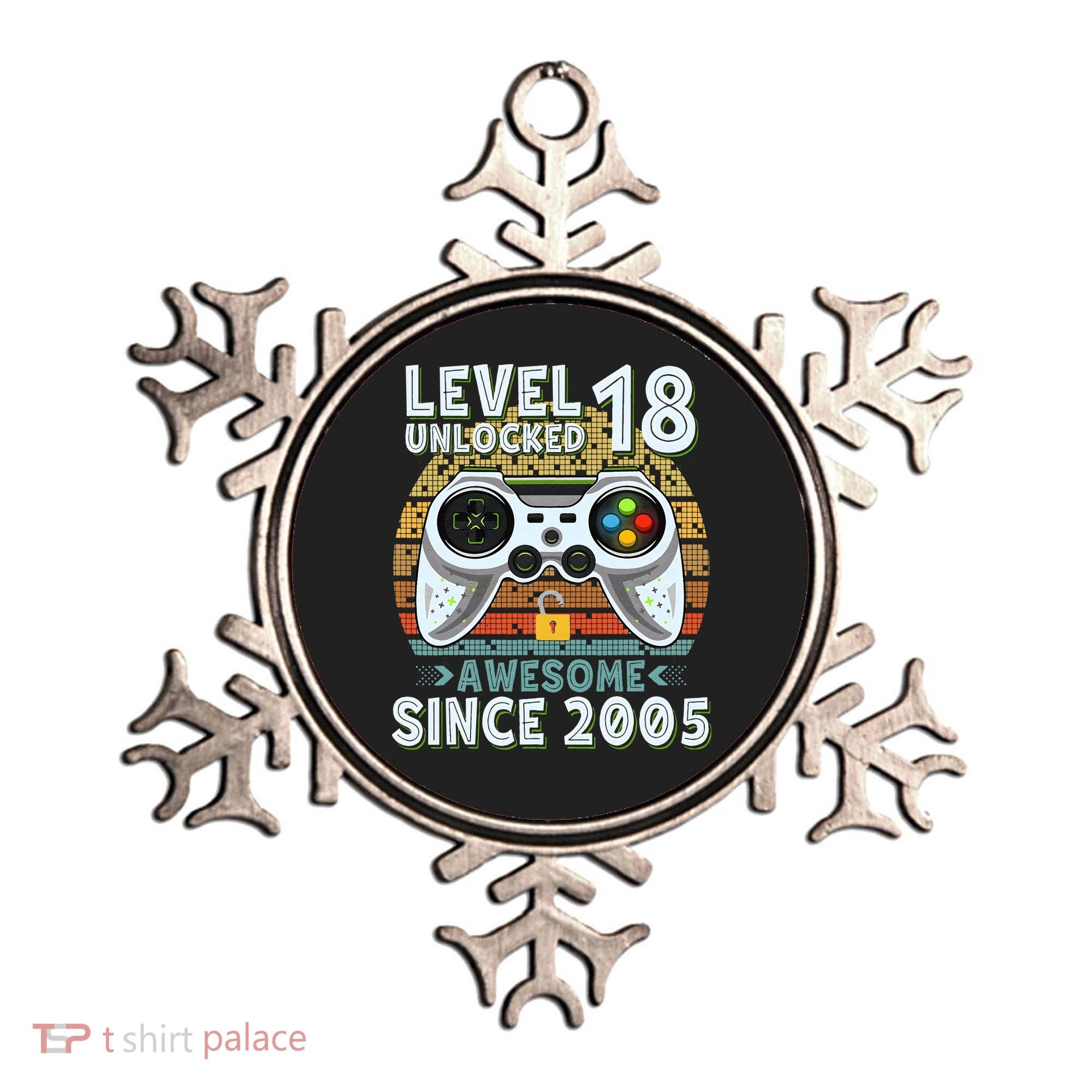 Level 18 Unlocked Awesome 2005 Funny Gamer 18th Birthday Ornament