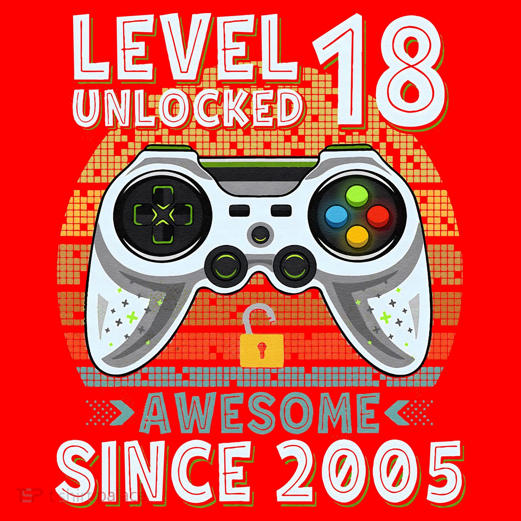 Level 18 Unlocked Awesome 2005 Funny Gamer 18th Birthday Santa Hat