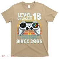 Level 18 Unlocked Awesome 2005 Funny Gamer 18th Birthday T-Shirt thumb 0