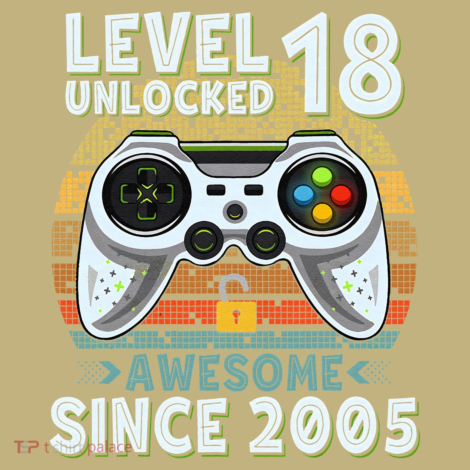 Level 18 Unlocked Awesome 2005 Funny Gamer 18th Birthday Mousepad