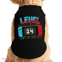 Level 14 Unlocked Gamer 14th Birthday Gift Video Game Lovers Cute Doggie Tank thumb 0