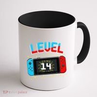 Level 14 Unlocked Gamer 14th Birthday Gift Video Game Lovers Cute Coffee Mug thumb 1