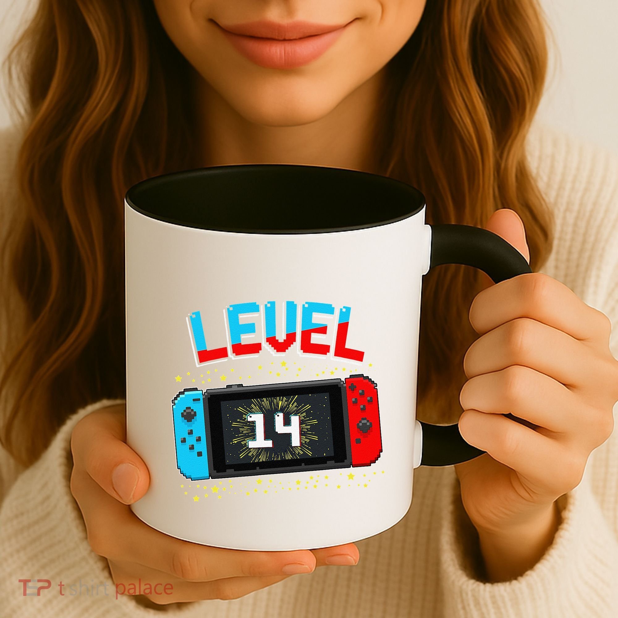 Level 14 Unlocked Gamer 14th Birthday Gift Video Game Lovers Cute Coffee Mug