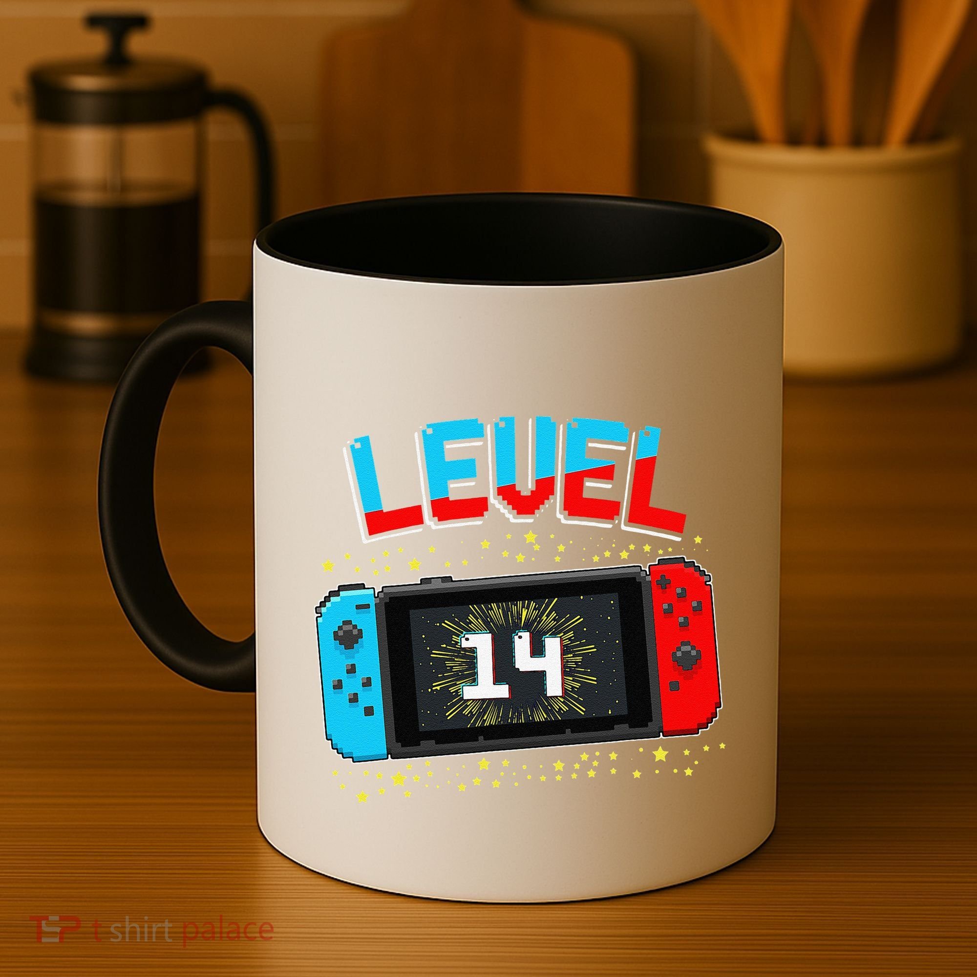 Level 14 Unlocked Gamer 14th Birthday Gift Video Game Lovers Cute Coffee Mug