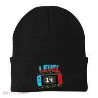 Level 14 Unlocked Gamer 14th Birthday Gift Video Game Lovers Cute Beanie thumb 0