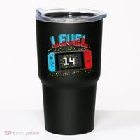Level 14 Unlocked Gamer 14th Birthday Gift Video Game Lovers Cute Tumbler thumb 0