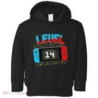 Level 14 Unlocked Gamer 14th Birthday Gift Video Game Lovers Cute Toddler Hoodie thumb 0