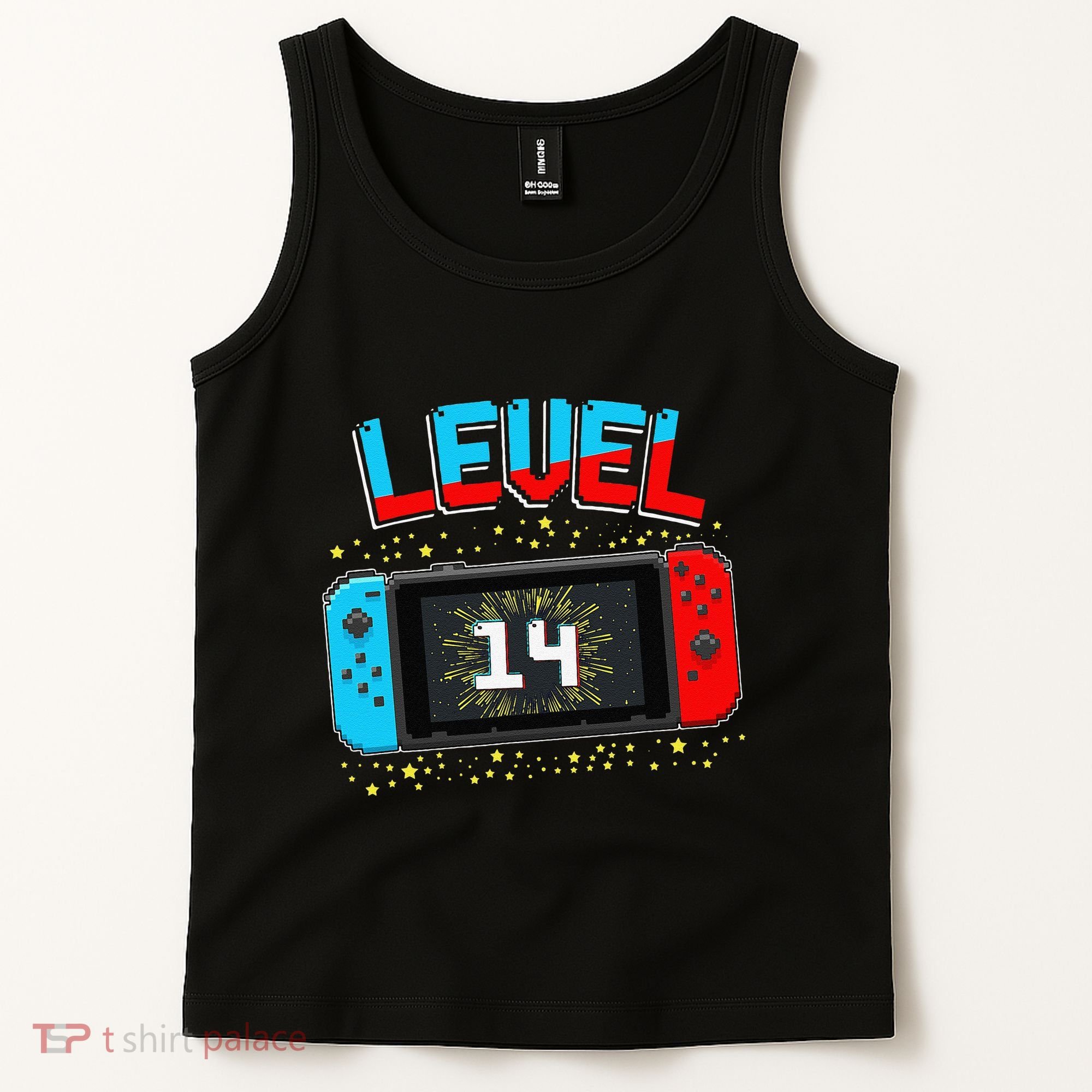 Level 14 Unlocked Gamer 14th Birthday Gift Video Game Lovers Cute Tank Top