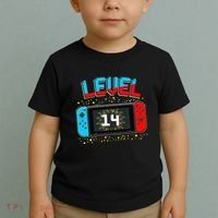 Level 14 Unlocked Gamer 14th Birthday Gift Video Game Lovers Cute Toddler T-Shirt thumb 2
