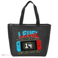 Level 14 Unlocked Gamer 14th Birthday Gift Video Game Lovers Cute Tote Bag thumb 0