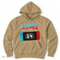 Level 14 Unlocked Gamer 14th Birthday Gift Video Game Lovers Cute Hoodie thumb 0