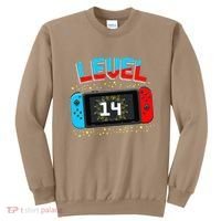 Level 14 Unlocked Gamer 14th Birthday Gift Video Game Lovers Cute Sweatshirt thumb 0