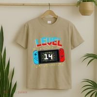 Level 14 Unlocked Gamer 14th Birthday Gift Video Game Lovers Cute T-Shirt thumb 2