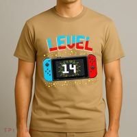 Level 14 Unlocked Gamer 14th Birthday Gift Video Game Lovers Cute T-Shirt thumb 3