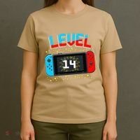 Level 14 Unlocked Gamer 14th Birthday Gift Video Game Lovers Cute T-Shirt thumb 4