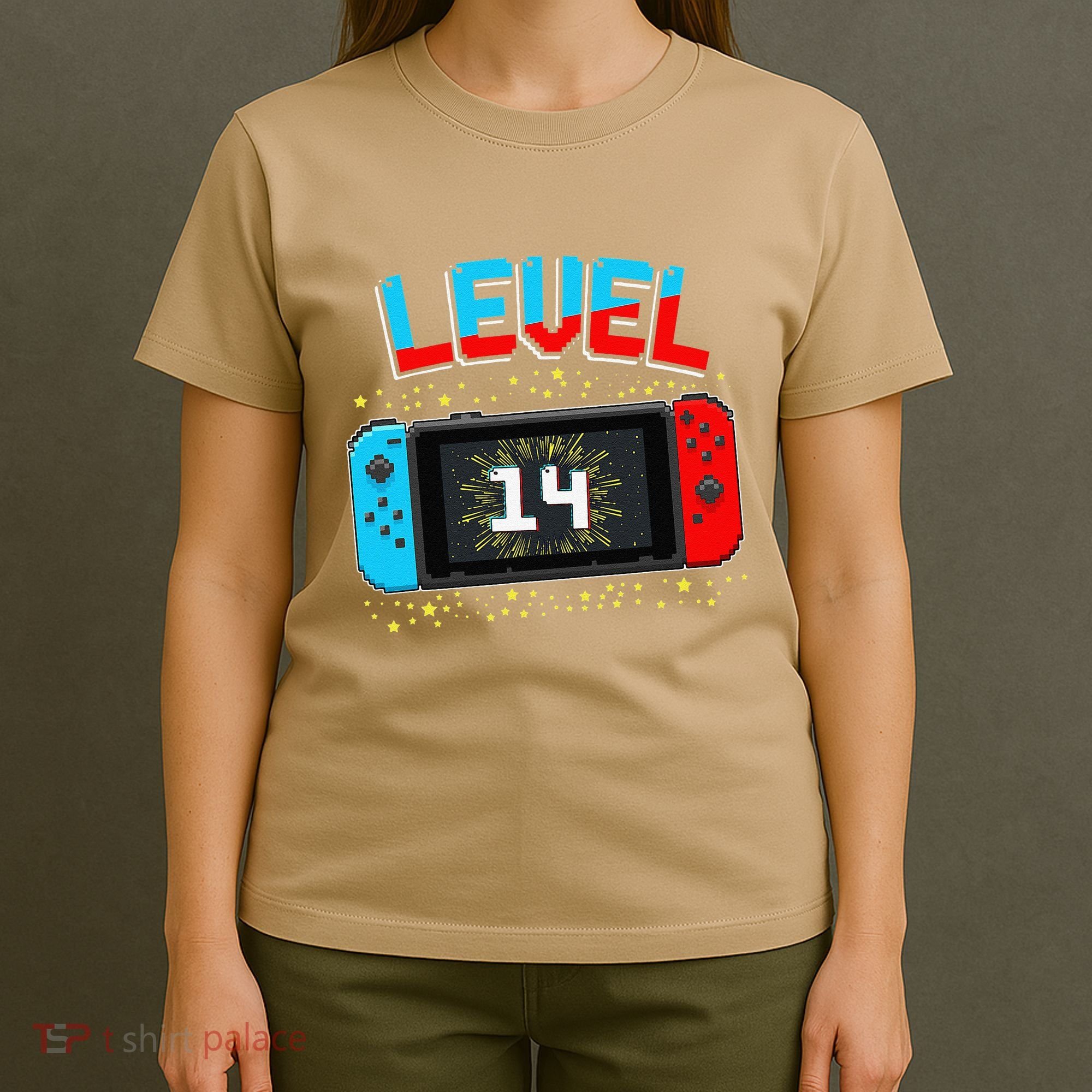 Level 14 Unlocked Gamer 14th Birthday Gift Video Game Lovers Cute T-Shirt