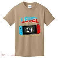 Level 14 Unlocked Gamer 14th Birthday Gift Video Game Lovers Cute Kids T-Shirt thumb 0