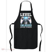 Level 13 Unlocked Video Game 13th Birthday Gamer Kids Apron thumb 0