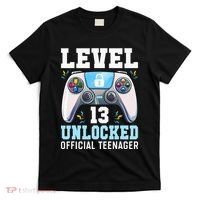 Level 13 Unlocked Video Game 13th Birthday Gamer Kids T-Shirt thumb 0