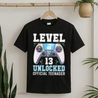 Level 13 Unlocked Video Game 13th Birthday Gamer Kids T-Shirt thumb 2