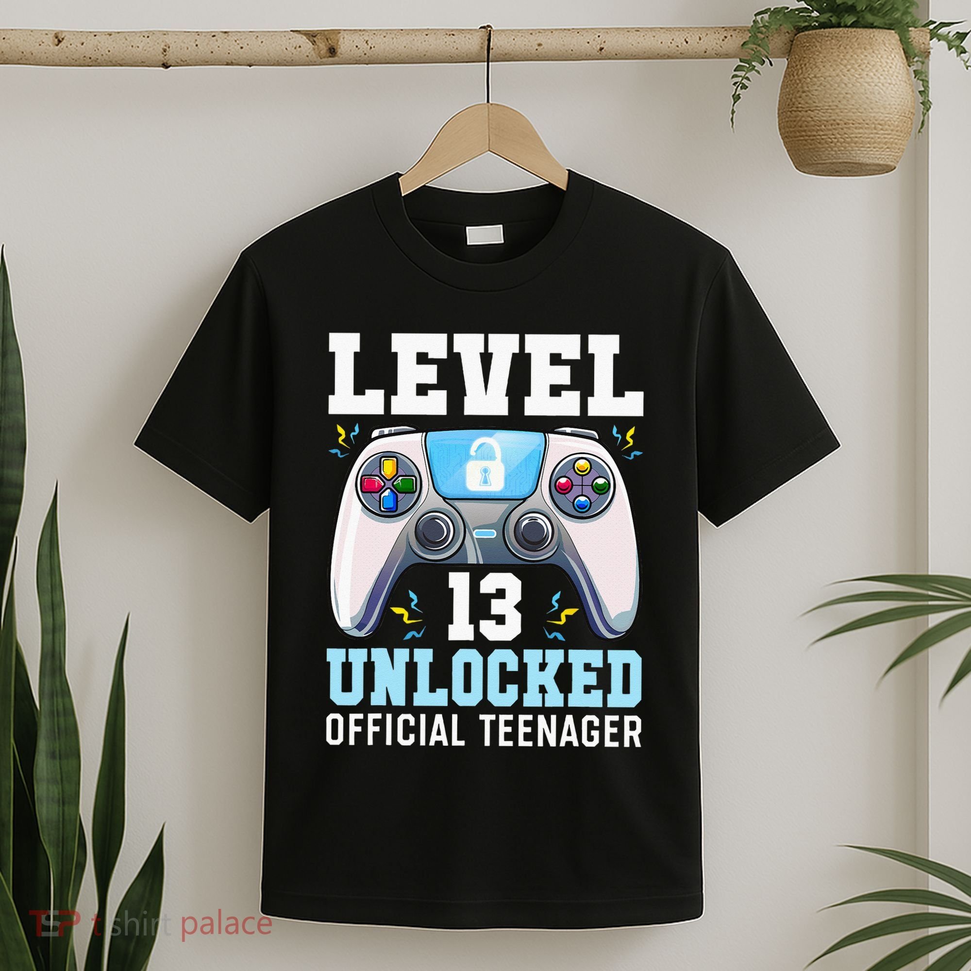Level 13 Unlocked Video Game 13th Birthday Gamer Kids T-Shirt