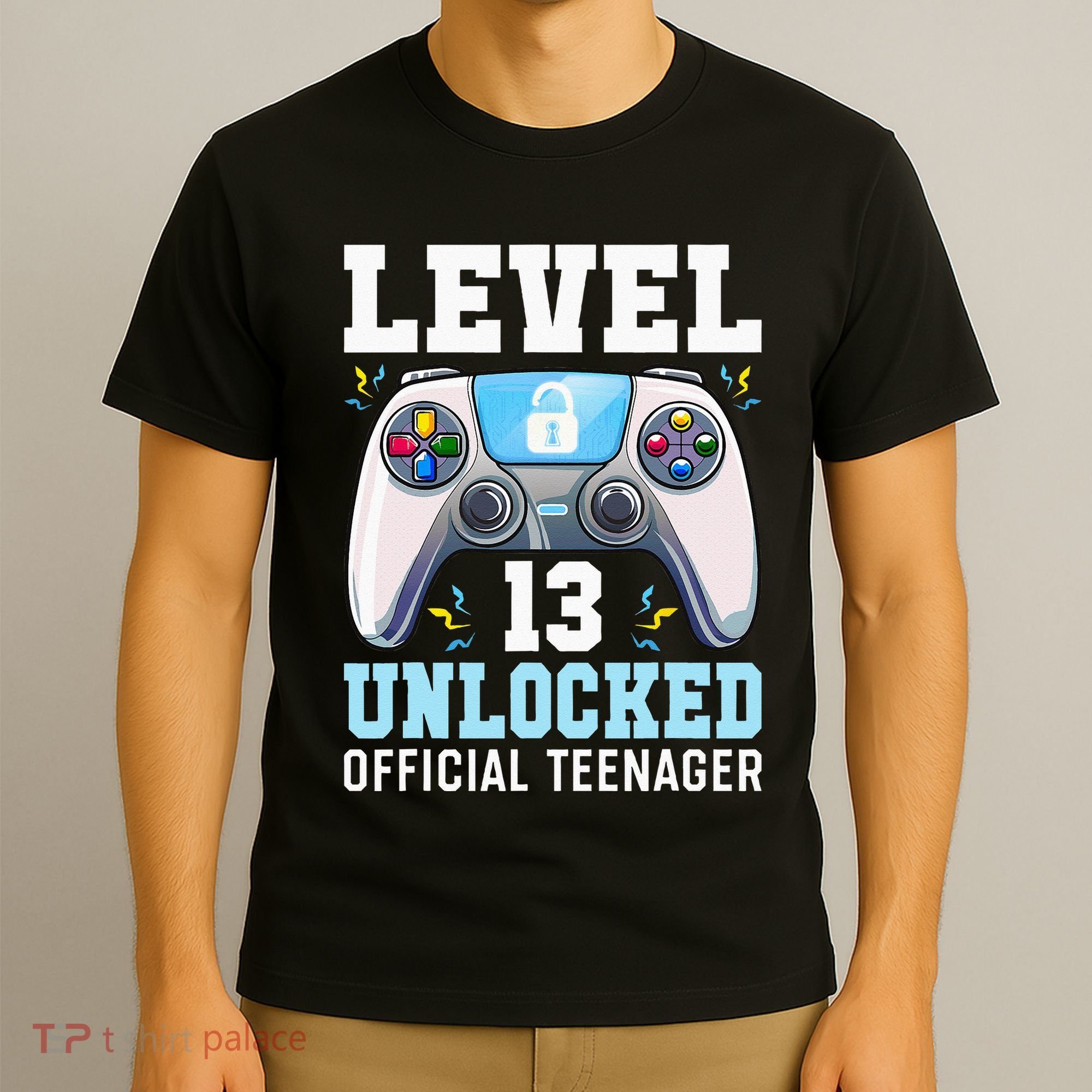Level 13 Unlocked Video Game 13th Birthday Gamer Kids T-Shirt