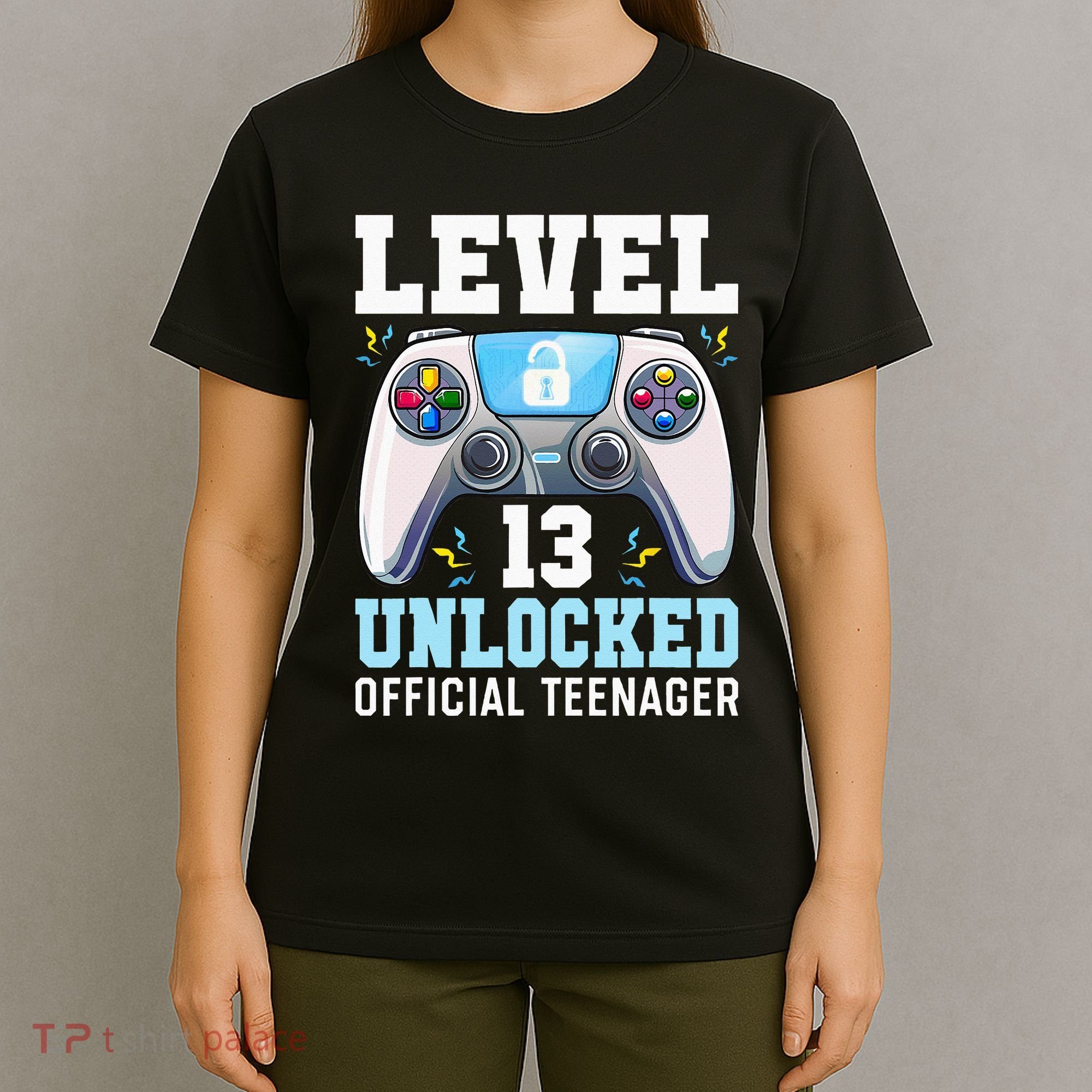 Level 13 Unlocked Video Game 13th Birthday Gamer Kids T-Shirt