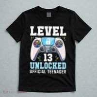 Level 13 Unlocked Video Game 13th Birthday Gamer Kids T-Shirt thumb 5