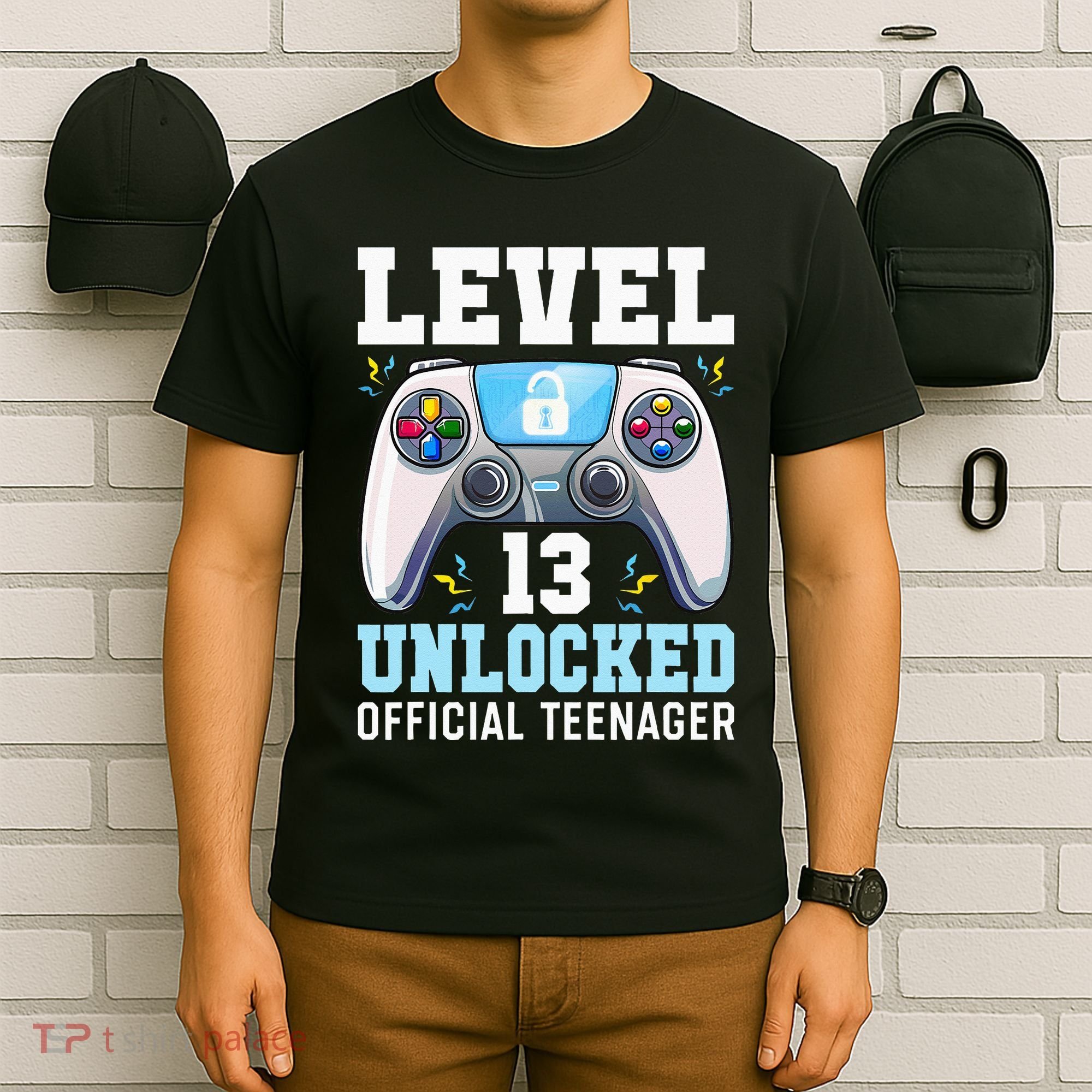 Level 13 Unlocked Video Game 13th Birthday Gamer Kids T-Shirt