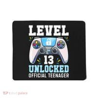 Level 13 Unlocked Video Game 13th Birthday Gamer Kids Mousepad thumb 0