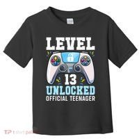 Level 13 Unlocked Video Game 13th Birthday Gamer Kids Toddler T-Shirt thumb 0