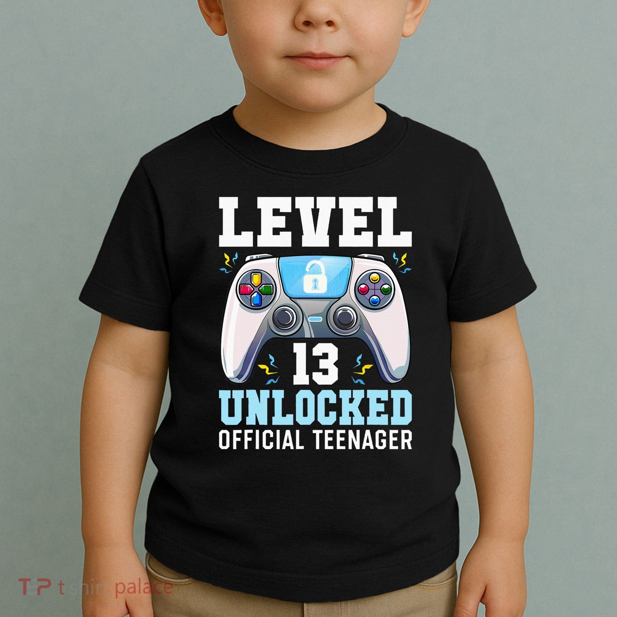 Level 13 Unlocked Video Game 13th Birthday Gamer Kids Toddler T-Shirt