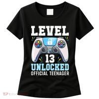 Level 13 Unlocked Video Game 13th Birthday Gamer Kids Women's T-Shirt thumb 0