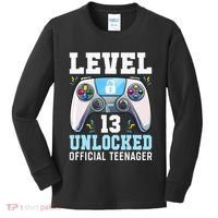 Level 13 Unlocked Video Game 13th Birthday Gamer Kids Kids Long Sleeve Shirt thumb 0
