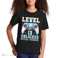 Level 13 Unlocked Video Game 13th Birthday Gamer Kids Kids T-Shirt thumb 2
