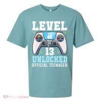 Level 13 Unlocked Video Game 13th Birthday Gamer Kids Sueded Cloud Jersey T-Shirt thumb 0