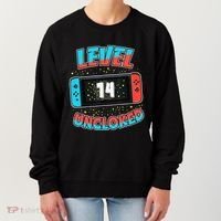 Level 14 Unlocked Gamer 14th Birthday Gift Video Game Lovers Women's Sweatshirt thumb 0