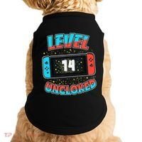 Level 14 Unlocked Gamer 14th Birthday Gift Video Game Lovers Doggie Tank thumb 0