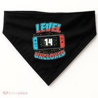Level 14 Unlocked Gamer 14th Birthday Gift Video Game Lovers USA-Made Doggie Bandana thumb 0