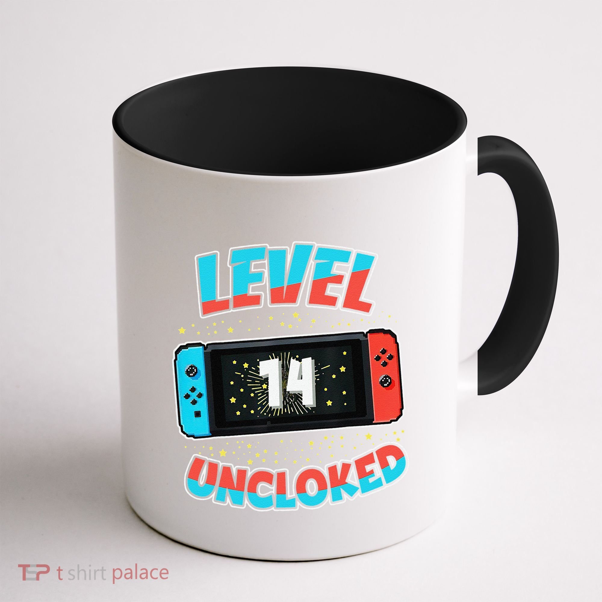 Level 14 Unlocked Gamer 14th Birthday Gift Video Game Lovers Coffee Mug