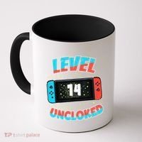 Level 14 Unlocked Gamer 14th Birthday Gift Video Game Lovers Coffee Mug thumb 0