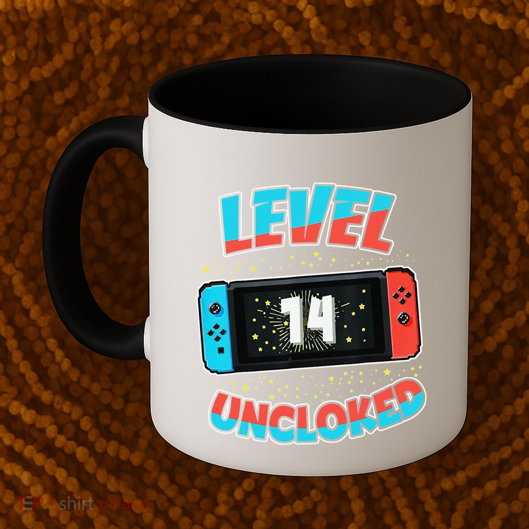 Level 14 Unlocked Gamer 14th Birthday Gift Video Game Lovers Coffee Mug