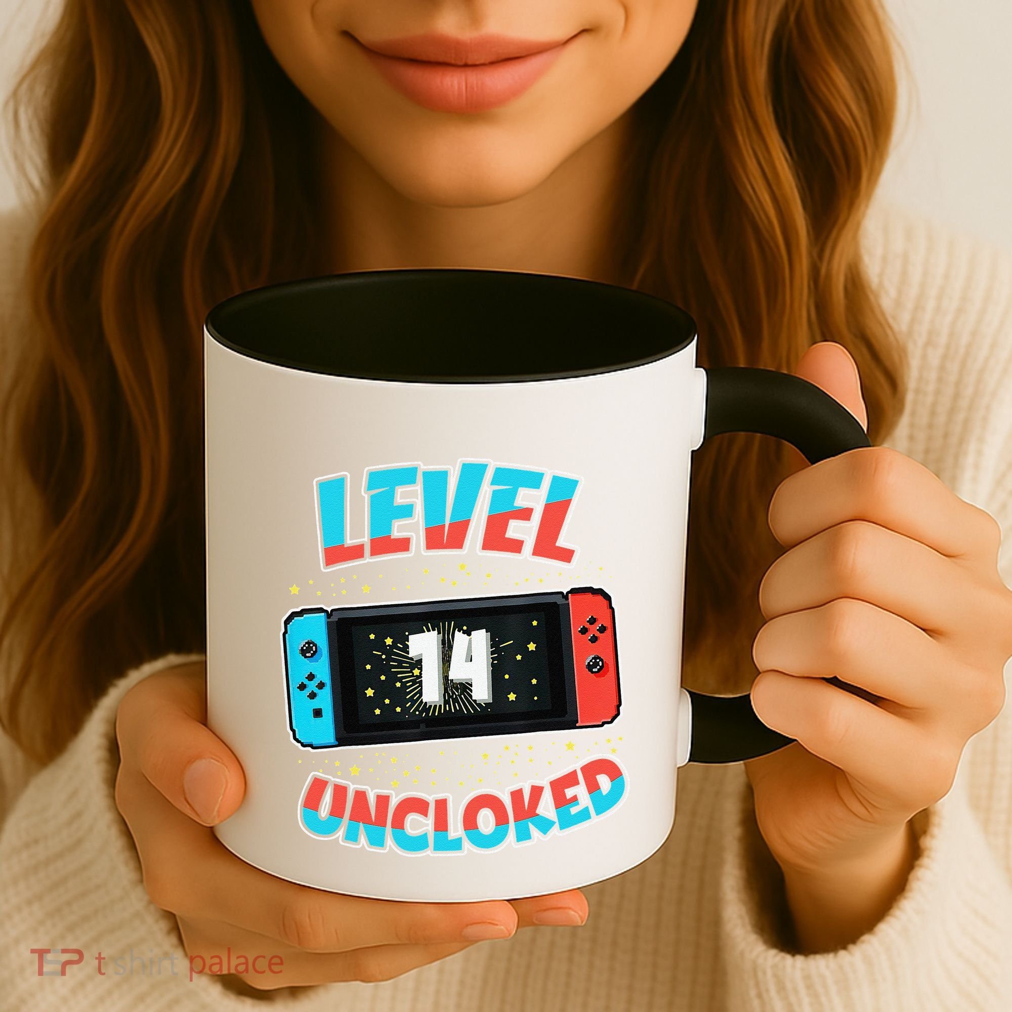 Level 14 Unlocked Gamer 14th Birthday Gift Video Game Lovers Coffee Mug