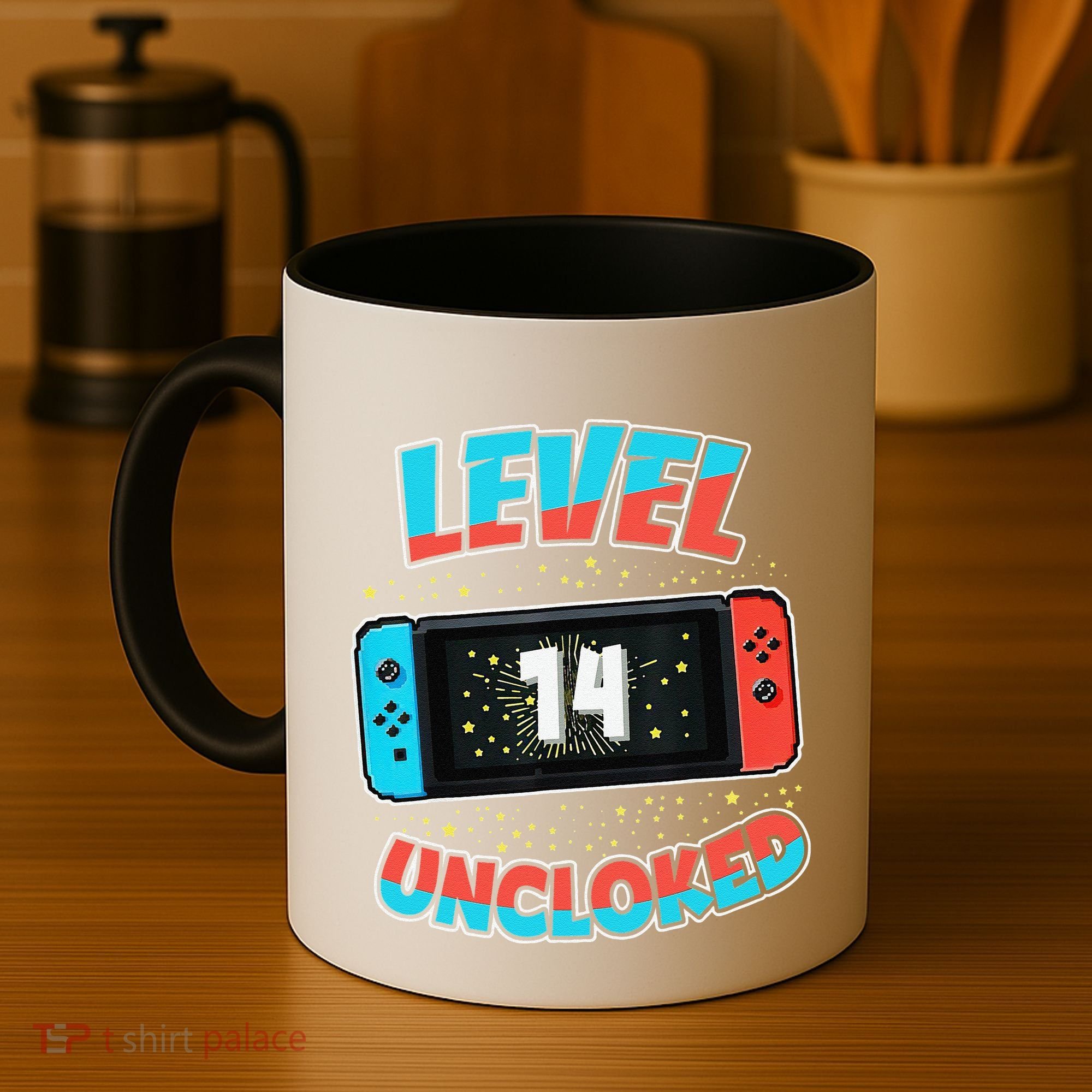 Level 14 Unlocked Gamer 14th Birthday Gift Video Game Lovers Coffee Mug