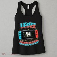Level 14 Unlocked Gamer 14th Birthday Gift Video Game Lovers Women's Tank Top thumb 3