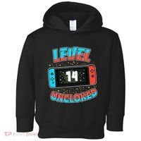 Level 14 Unlocked Gamer 14th Birthday Gift Video Game Lovers Toddler Hoodie thumb 0